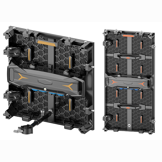 Seri LDR Ekran LED me Qira në Kthim me Efekt të Jashtëm me Panel Alumini 500x500mm Die Casting me rrotullues mbrojtës të llambës së udhëhequr për mbështetëset e kyçjes së lakimit të mbrojtjes së modulit bëjnë ekranin e udhëhequr nga kurba